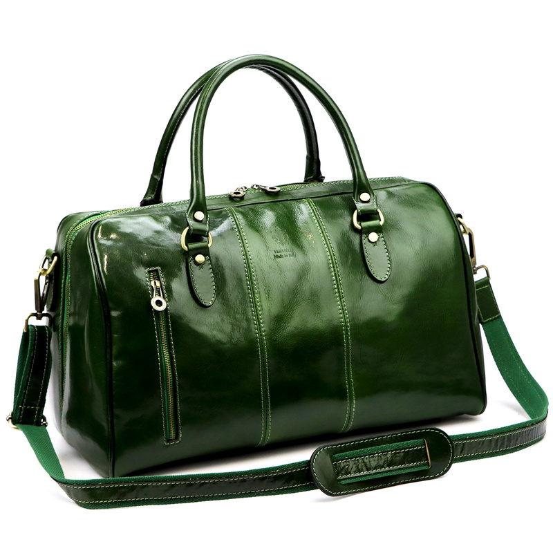 Gregorio podróżna torba skóra naturalna torba weekendowa duża z paskiem