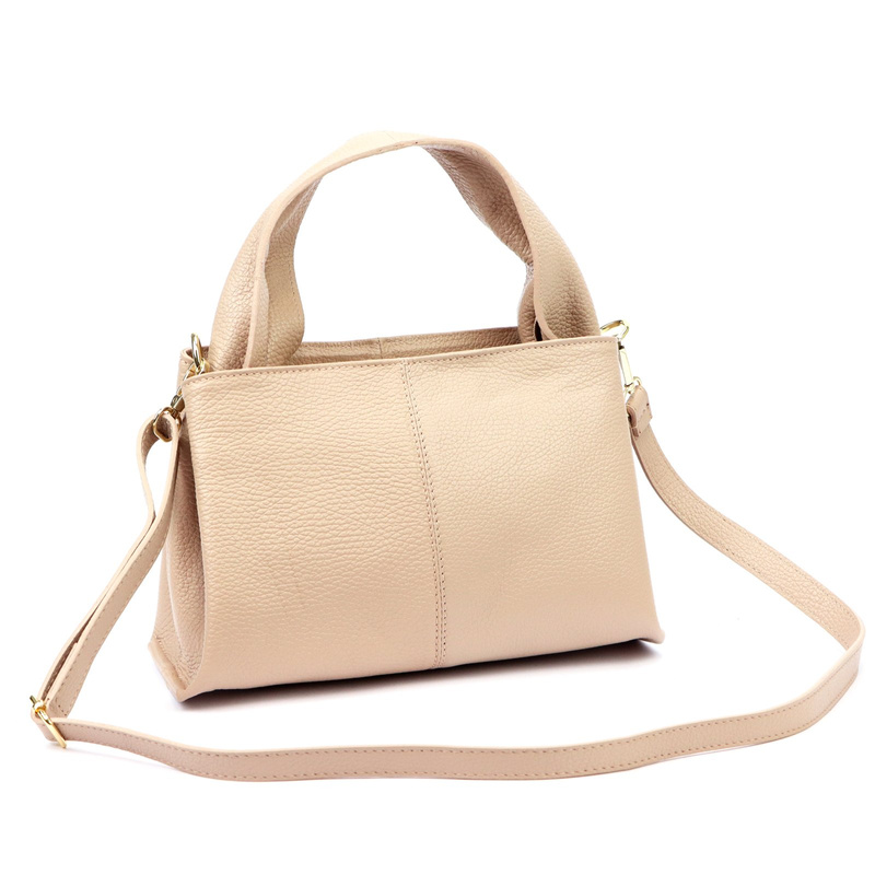 Luka damski kuferek torebka do ręki skórzany mała listonoszka z paskiem