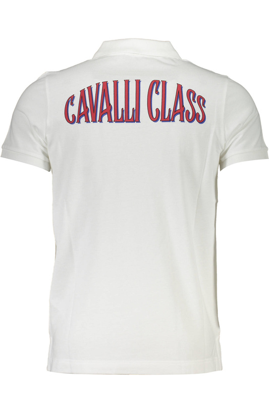 CAVALLI CLASS POLO MĘSKA Z KRÓTKIM RĘKAWEM BIAŁA