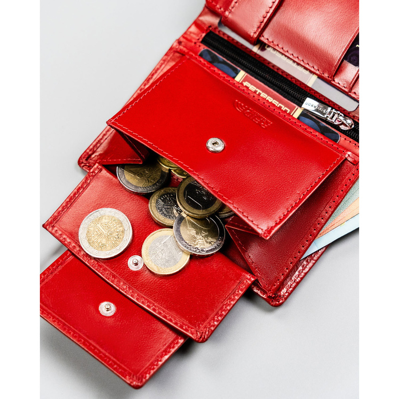 Skórzany damski portfel Peterson PTN 70616-9 NGV