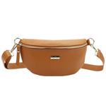 Skórzana saszetka przez ramię nerka damska MiaMore