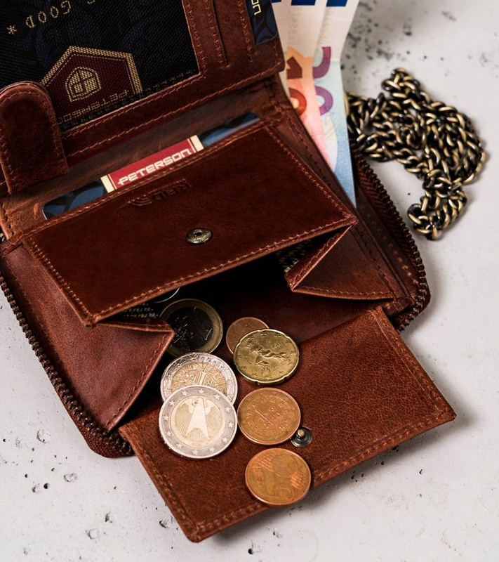 Skórzany męski portfel Peterson PTN N4C-02-HWM