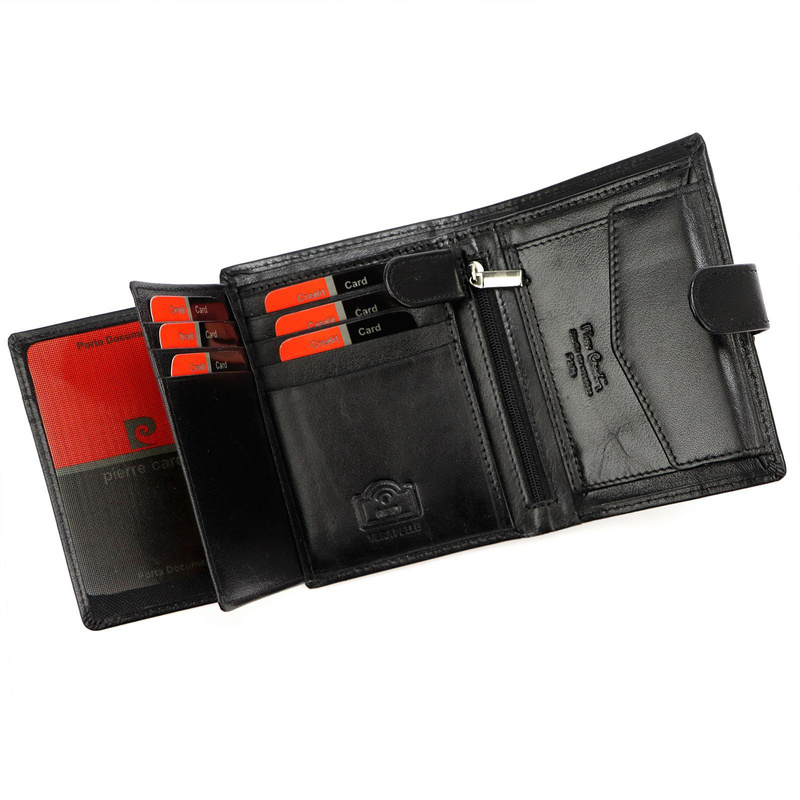 Pierre Cardin zestaw duży portfel skórzany i pasek do spodni na prezent