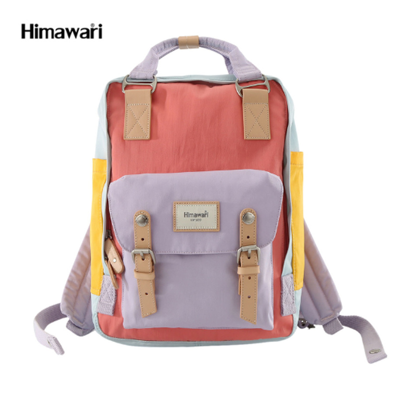 Wielokolorowy, praktyczny plecak z miejscem na laptopa odszyty z poliestru - Himawari
