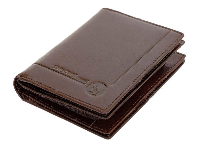 Coveri damski portfel skóra naturalna pionowa portmonetka zapinana duża