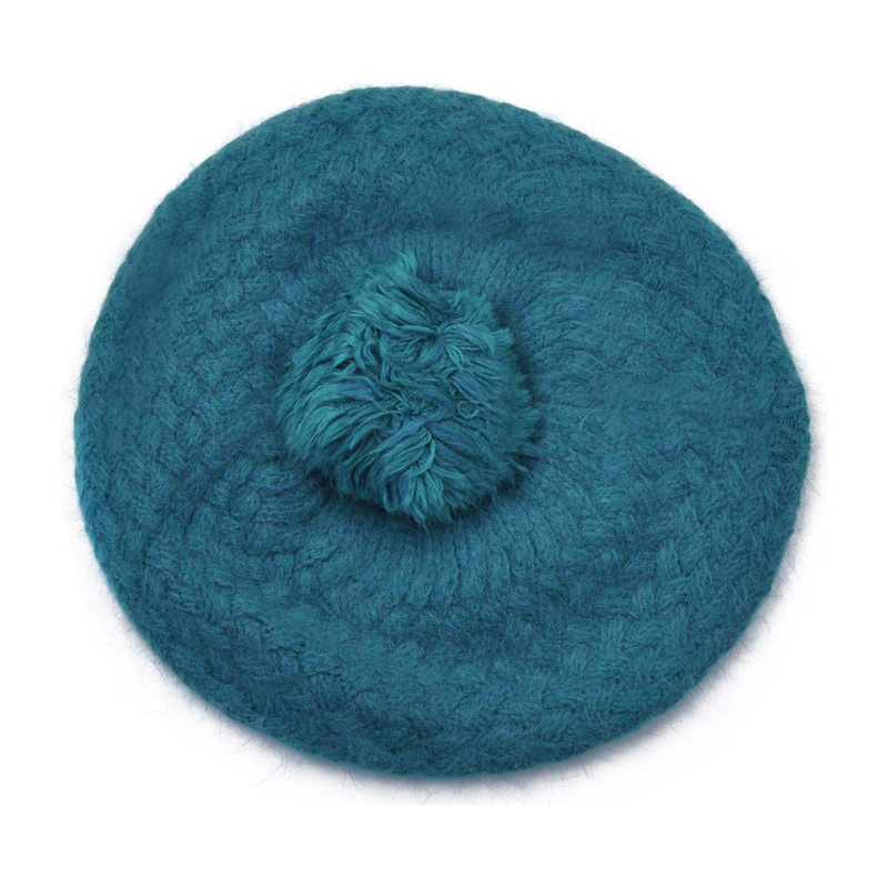 Angorowa Czapka Z Pomponem