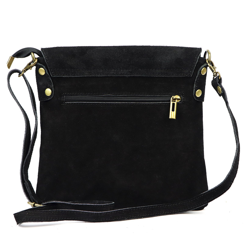 Vera Pelle damska listonoszka skóra naturalna torebka przez ramię z klapą