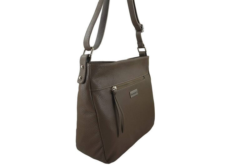 Torebka codzienna skórzana damska - Brązowa jasna