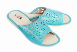 Wójciak Podhale Damskie kapcie skóra naturalna domowe klin 1,5 cm