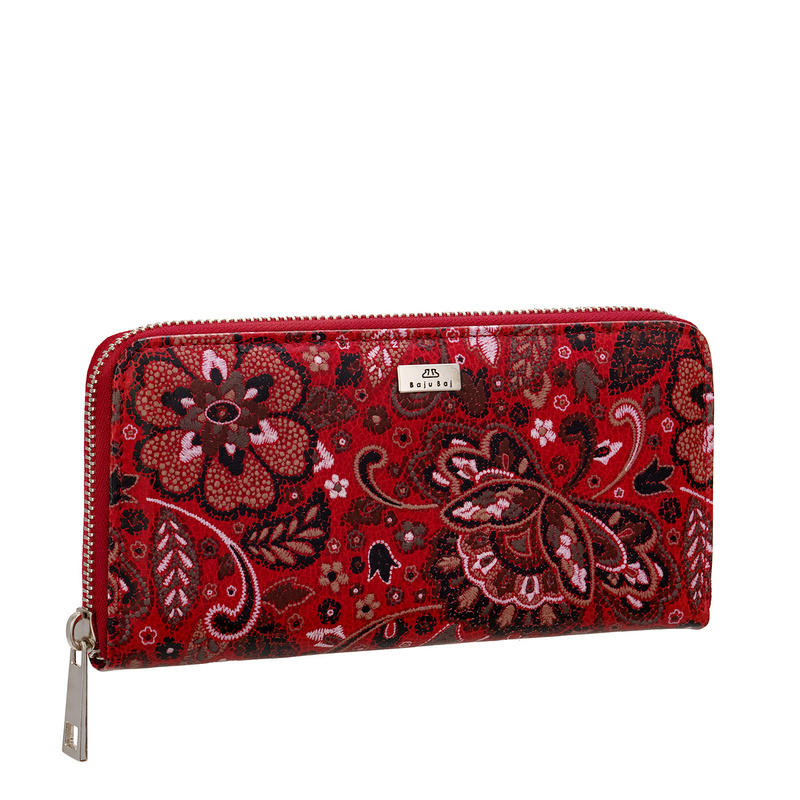 Czerwony Portfel Damski Skórzany BajuBaj – Kolorowa Elegancja i Praktyczny Styl w Jednym PD090s167 RFID
