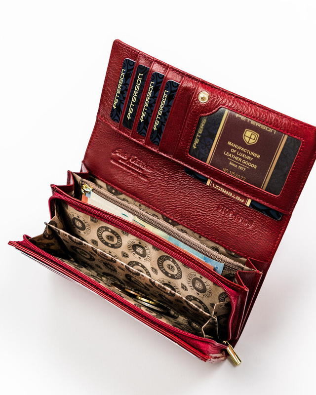 Skórzany damski portfel Peterson PTN PL-409