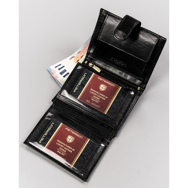 Skórzany męski portfel Peterson PTN N4L-VT