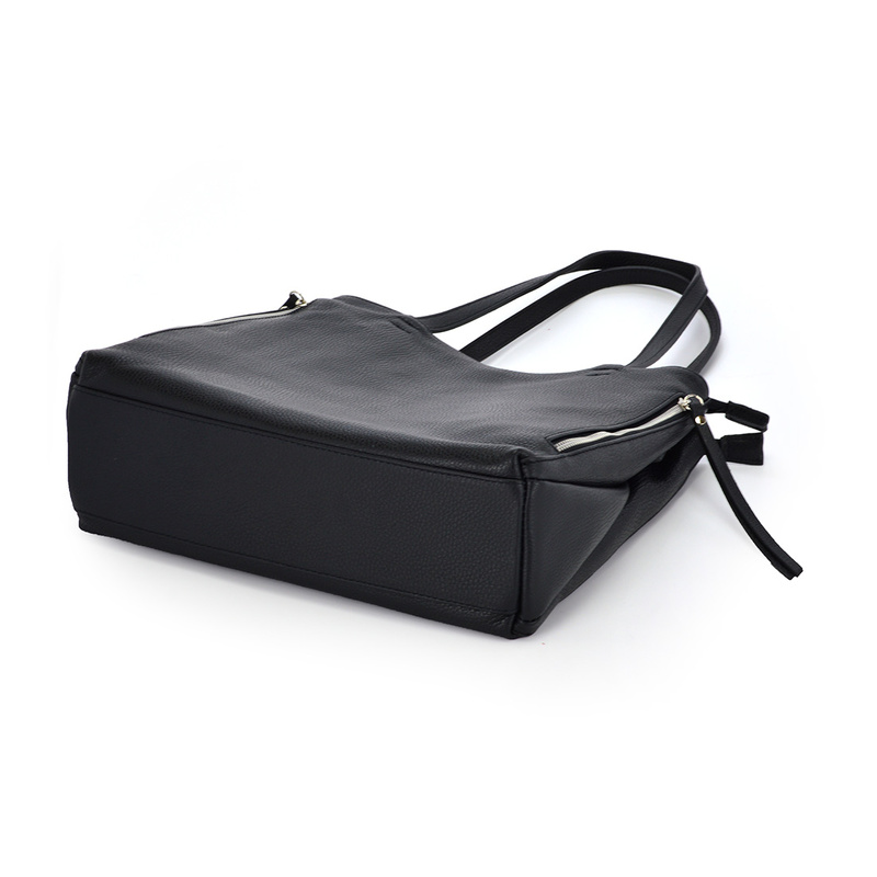 Elegancka stylowa duża damska skórzana shopperbag