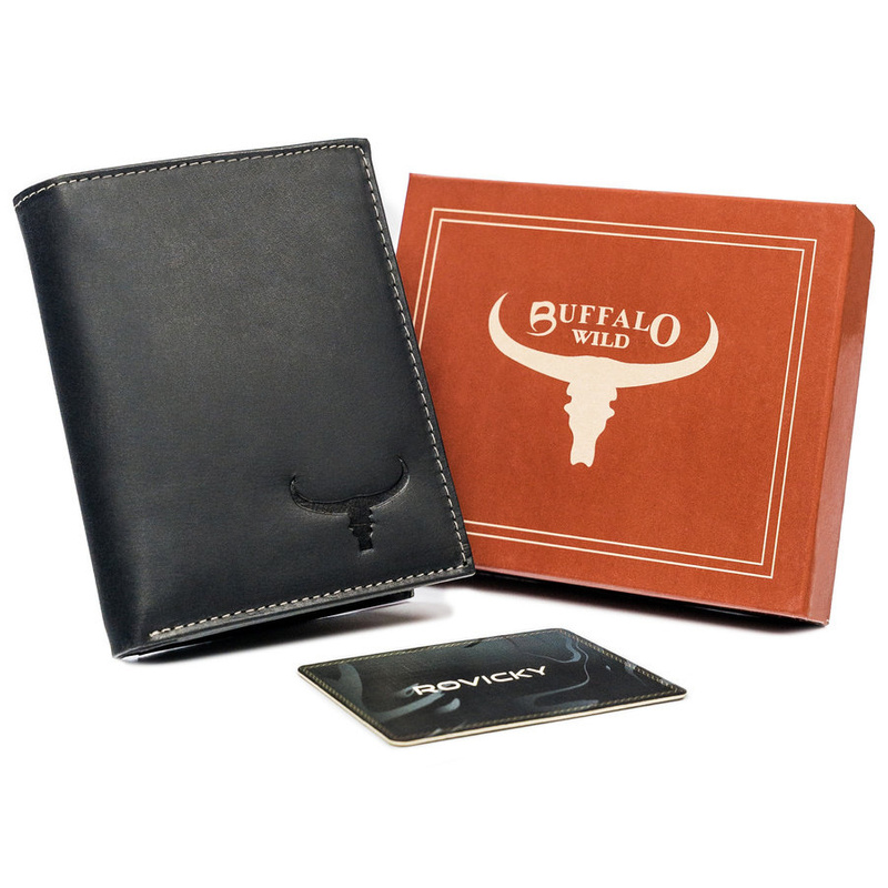 Wild męski rozbudowany portfel skóra naturalna pionowy duży