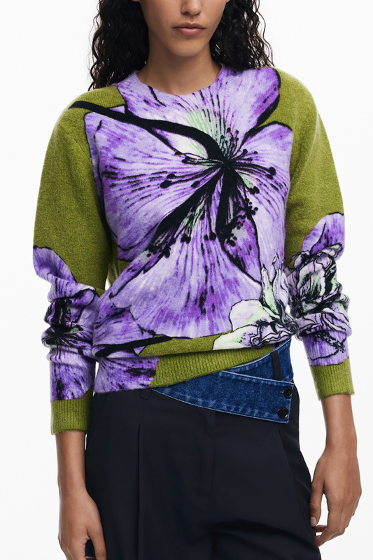 DAMSKI SWETER FIOLETOWY DESIGUAL