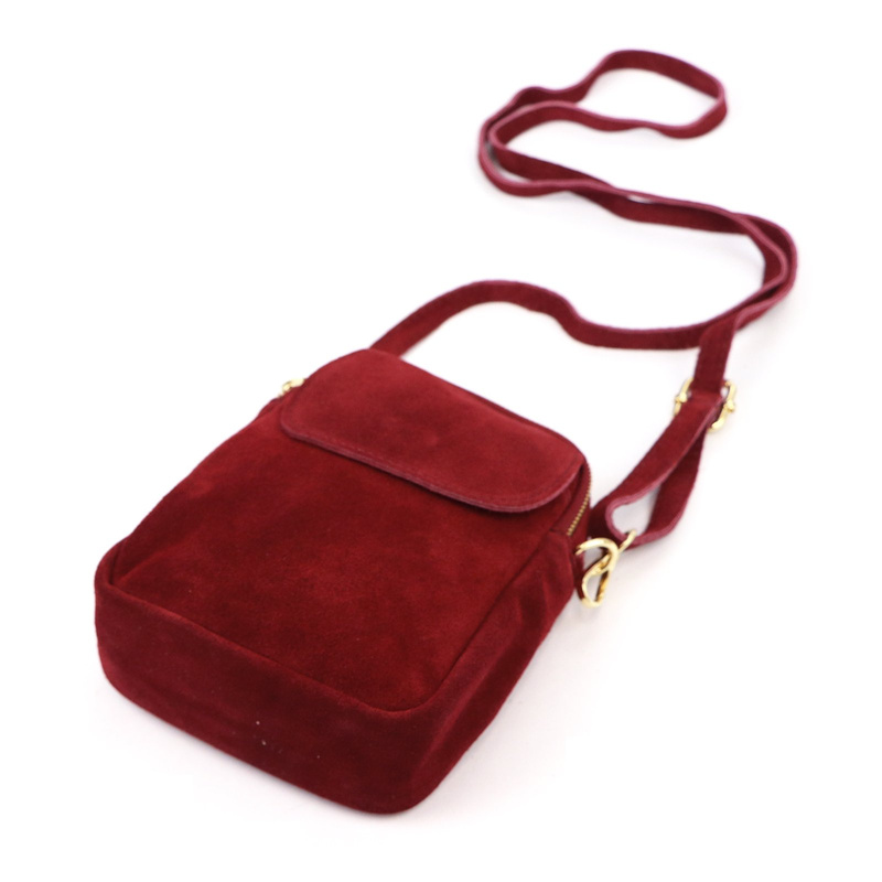 Luka Mała damska dwukomorowa listonoszka skórzana zamszowa przez ramię