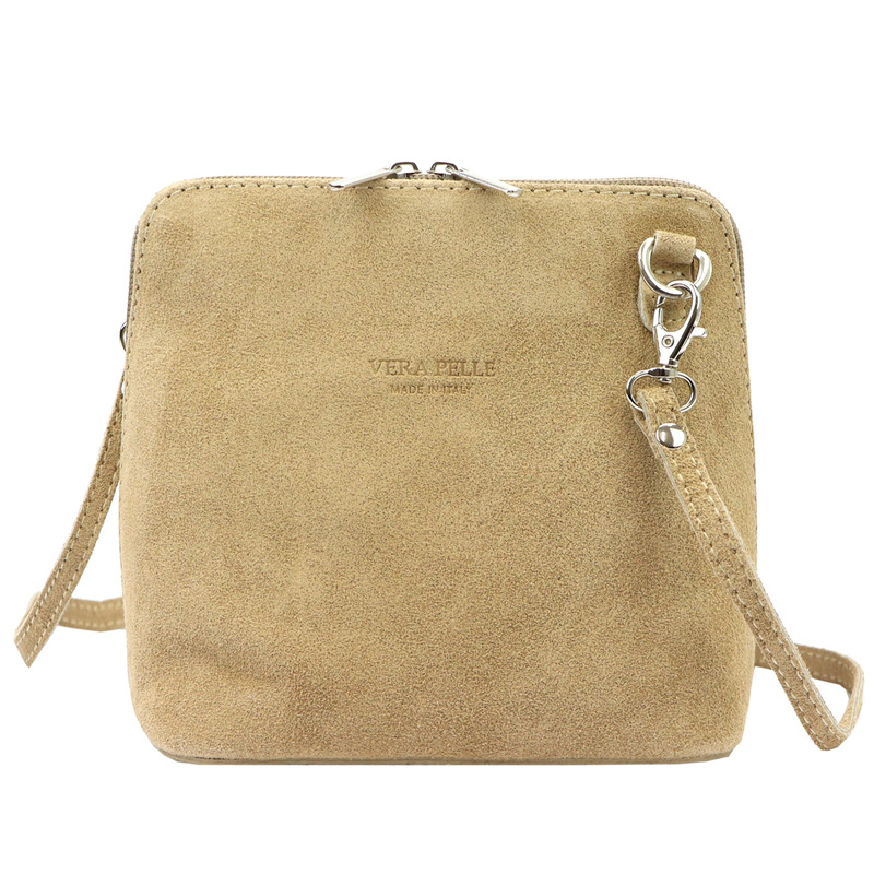 Barberinis Zamszowa skórzana mała damska listonoszka z organizerem na ramię