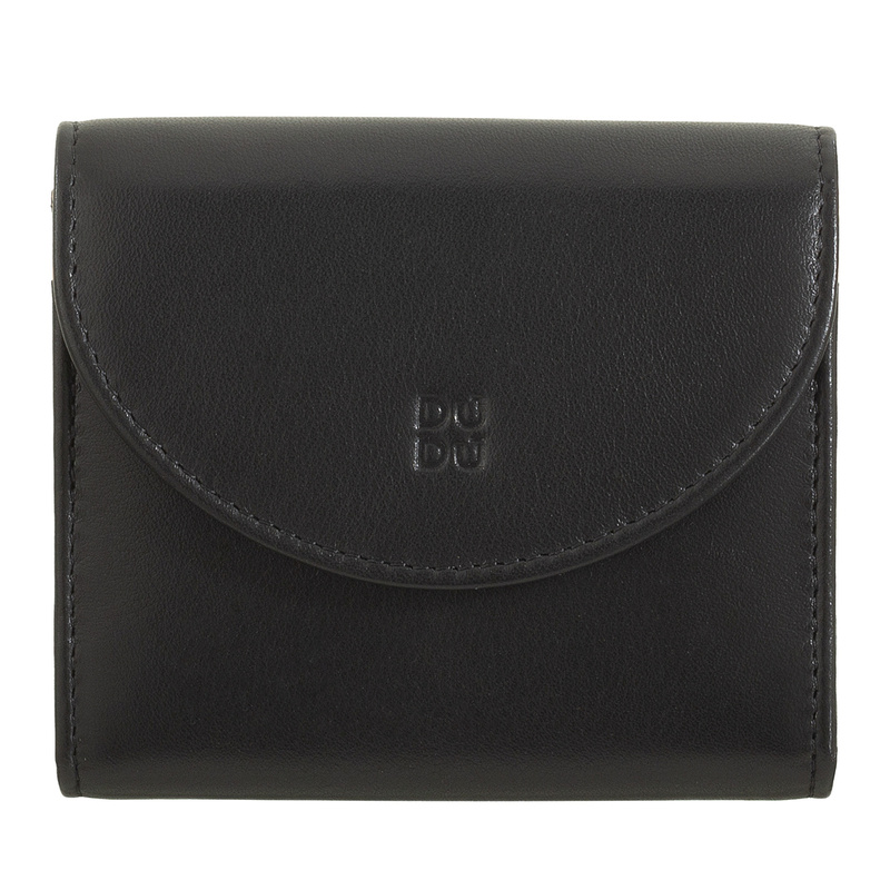 DuDu mała portmonetka skóra naturalna damski portfel na zatrzask