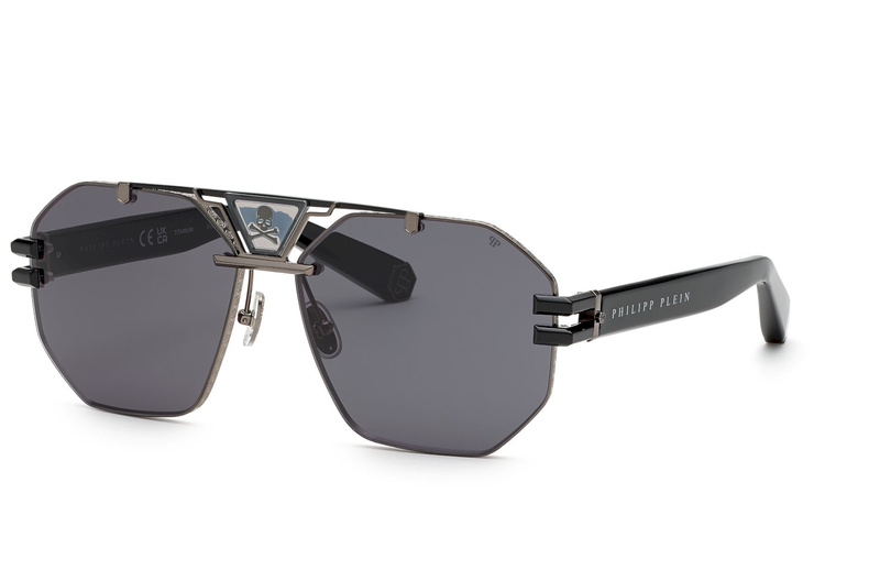 Okulary PHILIPP PLEIN SPP077V630K59. Okulary przeciwsłoneczne, Kolor czarny. Mężczyzna.