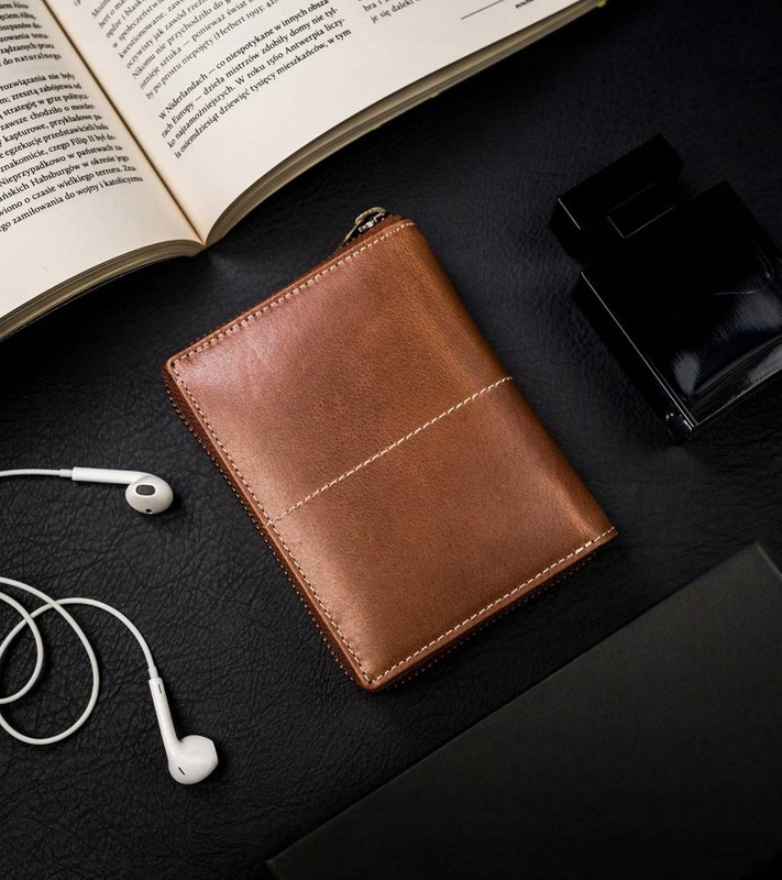 Zapinany Skórzany portfel z RFID od Always Wild