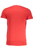 T-SHIRT M�SKI Z KR�TKIM R�KAWEM KLASY CAVALLI CZERWONY