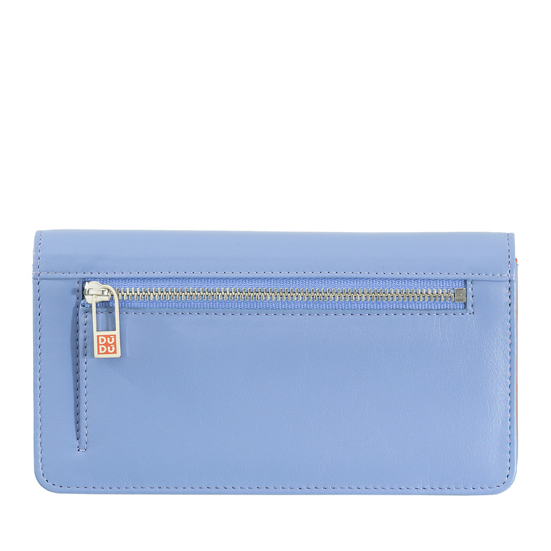 DUDU portfel damski skóra naturalna podłużna portmonetka zatrzask
