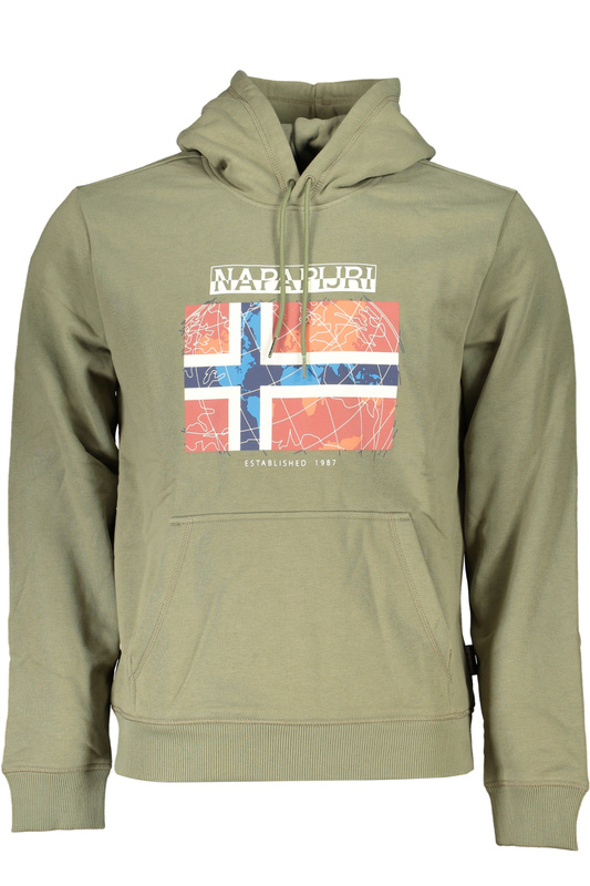 NAPAPIJRI ZIELONA BLUZA MĘSKA BEZ ZAMKA