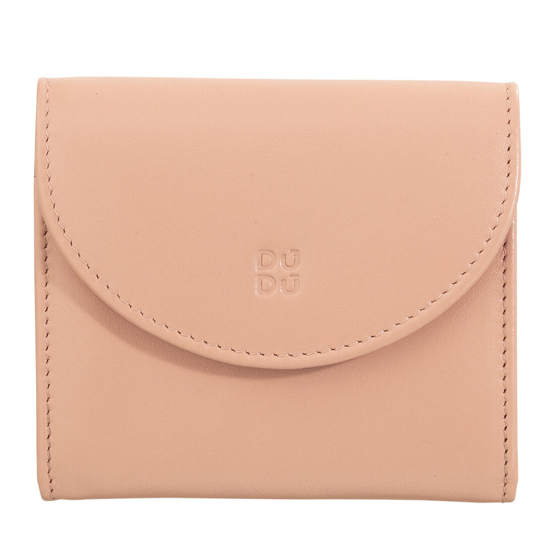 DuDu mała portmonetka skóra naturalna damski portfel na zatrzask
