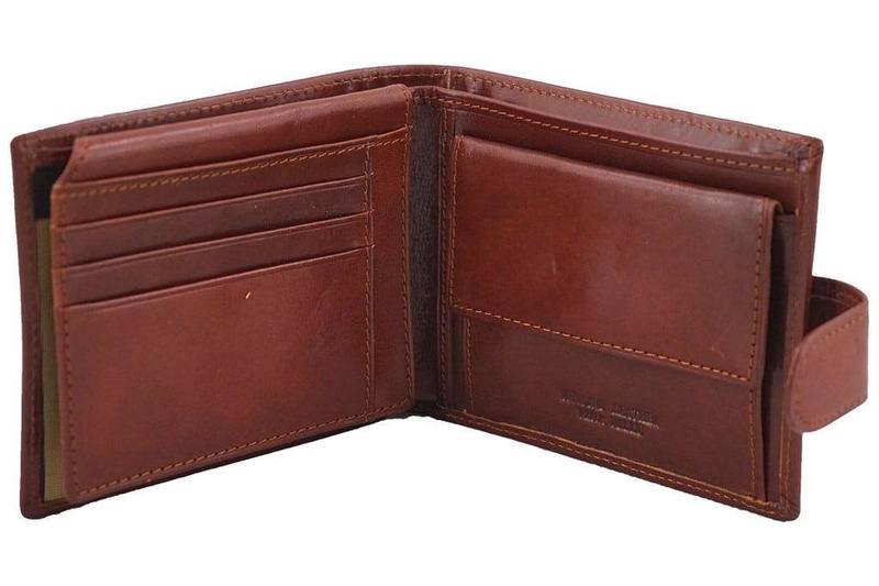 Portfel męski skórzany Barberinis - Brązowy