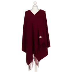 Bordowy szalik na zimę z ciepłej tkaniny - Peterson