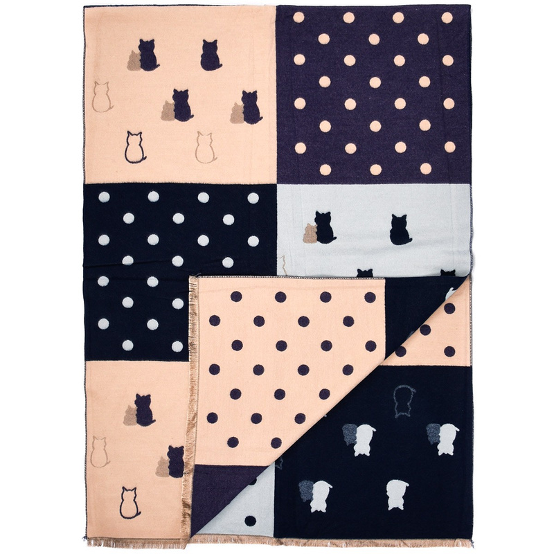 Patchwork Szalik damski duży bawełniany szal niepowtarzalny XA-3-1