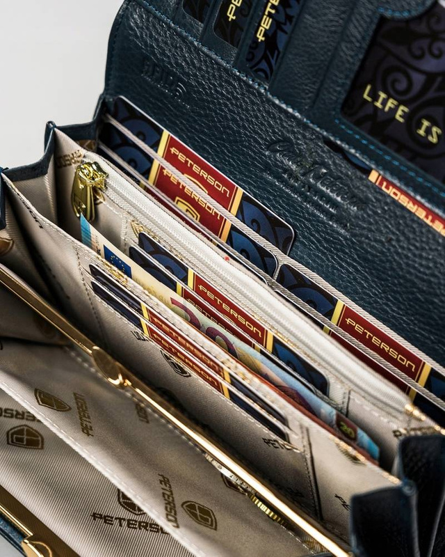 Skórzany damski portfel Peterson PTN 42122-ONBF