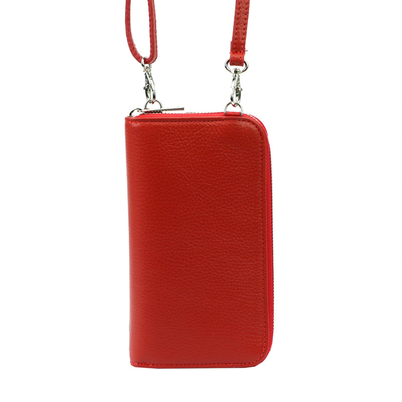 Gregorio etui na telefon z paskiem na ramię portfel torebka skóra naturalna