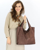 MARCO MAZZINI Torebka miejski shopper bag skóra naturalna handmade brąz
