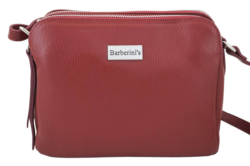 Torebka skórzana damska włoska - Czerwona
