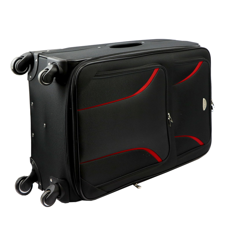 EASY TRIP zestaw podróżnych trzech walizek na kółkach materiałowe