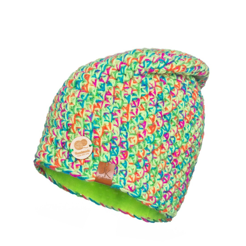 Ciepła czapka ocieplana polarem handmade Unisex