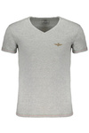SZARY T-SHIRT MĘSKI Z KRÓTKIM RĘKAWEM ERONAUTICA MILITARE