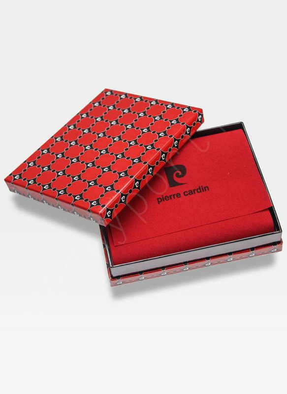 Rozbudowany pionowy składany Skórzany męski portfel Pierre Cardin z RFID