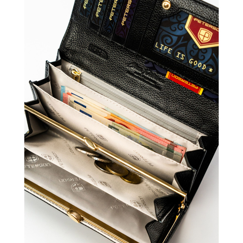 Skórzany damski portfel Peterson PTN PS401-MLF