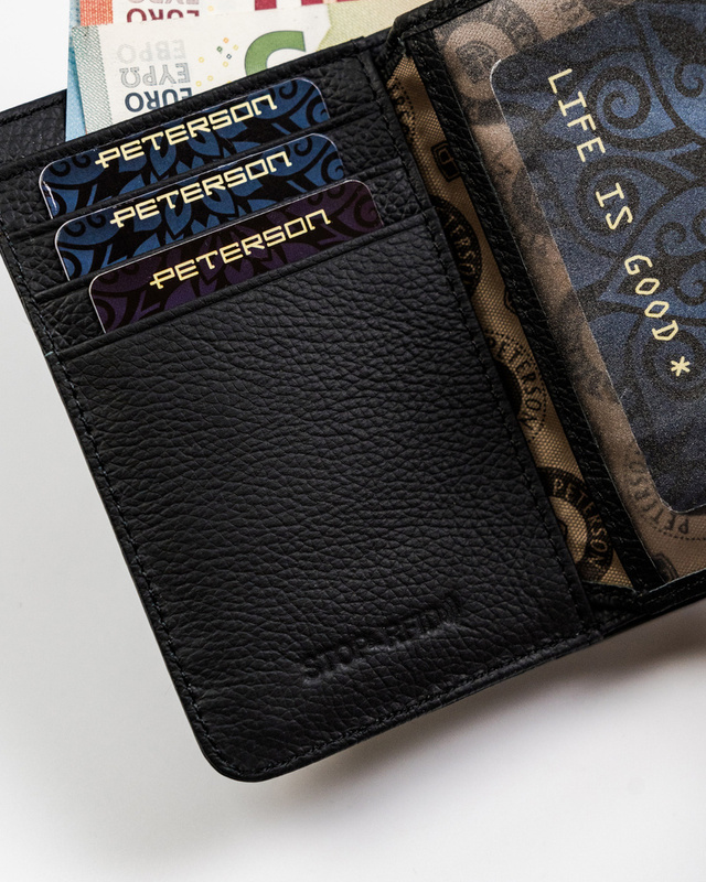 Mały skórzany portfel damski RFID - Peterson