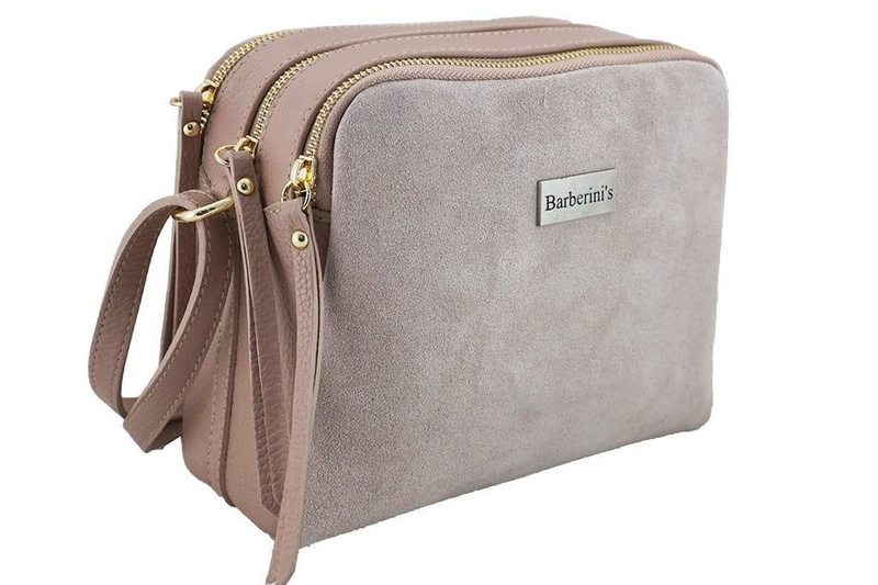 Damska skórzana listonoszka włoska - Czarna