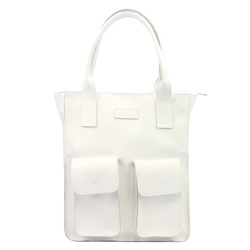 Angelo Torebka na ramię Duża damska shopperbag z kieszeniami skórzana 