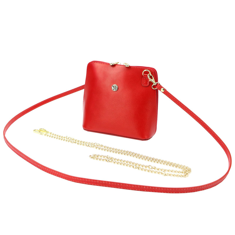 Gregorio damska listonoszka na ramię skóra naturalna dwie komory organizer