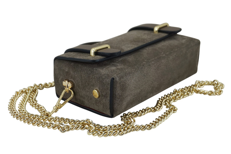 Zamszowa torebka Barberinis wizytowa - Beżowa ciemna