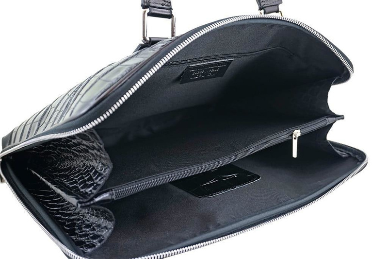 Torba na laptopa damska skórzana Barberinis - Szara ciemna