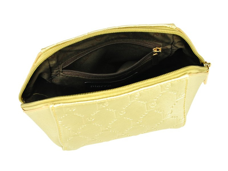 Elegancka zapinana pojemna Damska kosmetyczka z logo Pierre Cardin