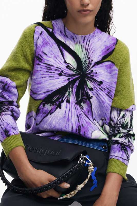DAMSKI SWETER FIOLETOWY DESIGUAL