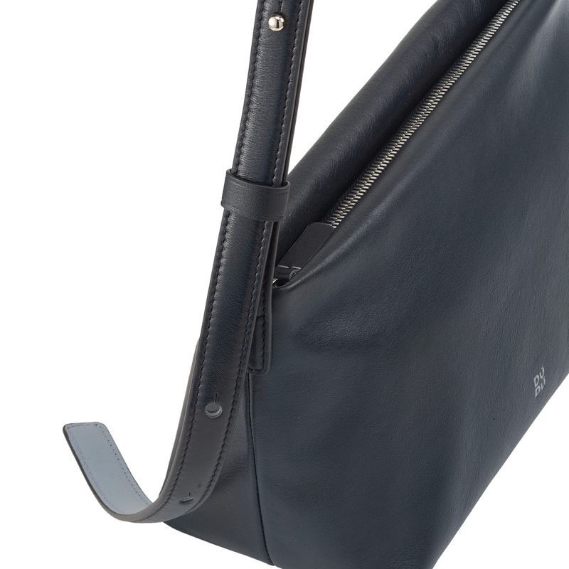 DuDu damska listonoszka skóra naturalna torebka na ramię z kieszenią