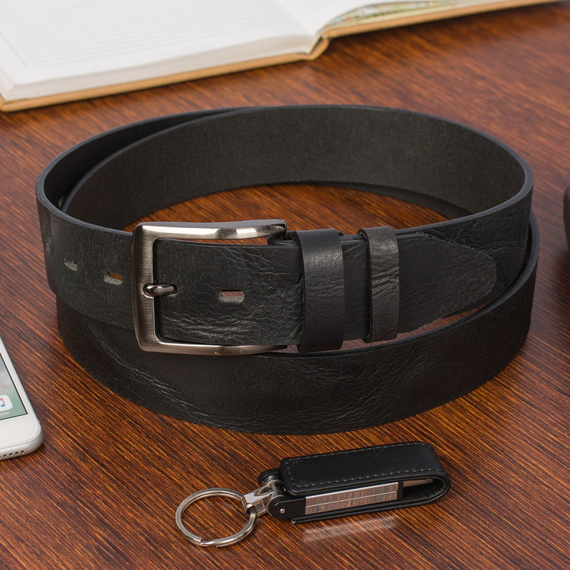 Pasek męski skórzany premium szeroki 4 cm skóra licowa Beltimore czarny E36 : Kolory - brązowy, beżowy, Rozmiar pasków - r.85-100 cm